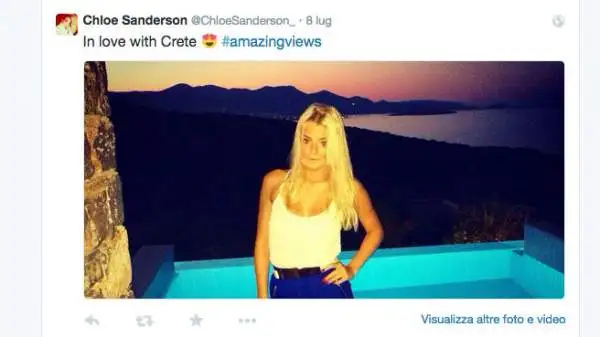 Chloe Sanderson, fidanzata di Davide Santon (Inter).