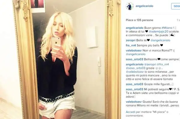 Angelica Riolo, fidanzata di Adem Ljajic ( Inter ). La giovane milanese si definisce una "seguita blogger".