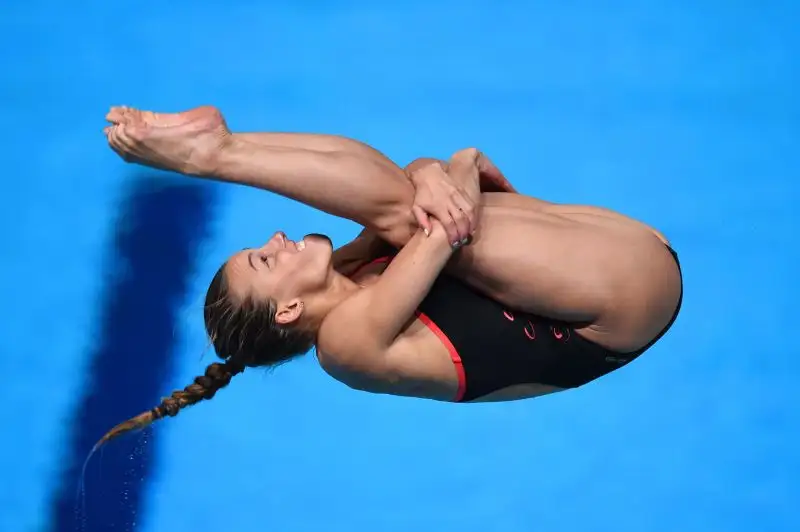 E' stata premiata con un bronzo per la performance nel trampolino tre metri