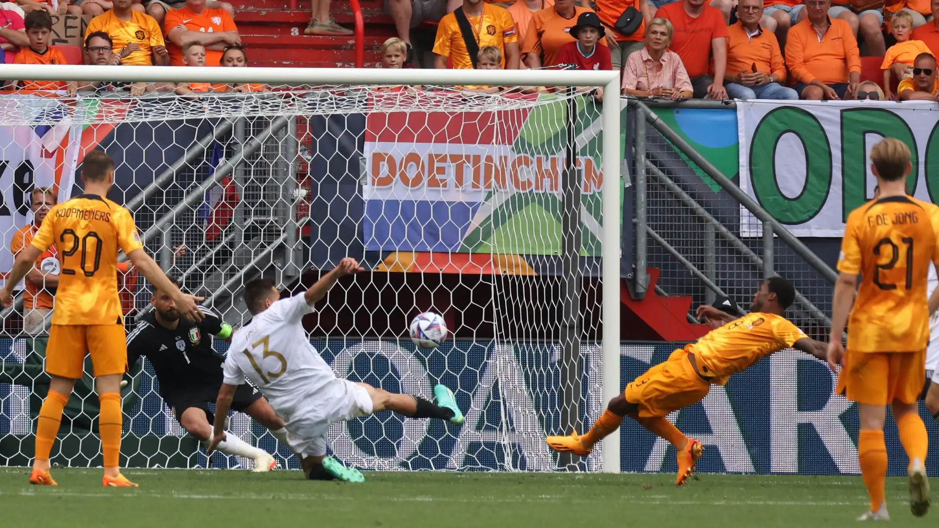 Per la prima volta gli Azzurri hanno segnato più di due gol in un incontro di Nations League