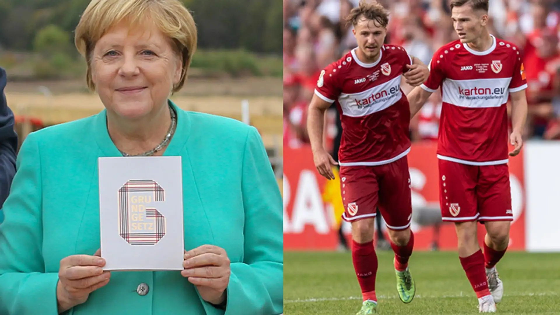 Angela Merkel, cancelliere federale della Germania per moltissimi anni, tifa Energie Cottbus