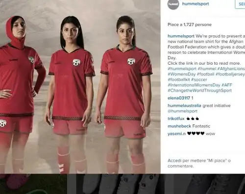 Afghanistan, nuova maglia con il velo