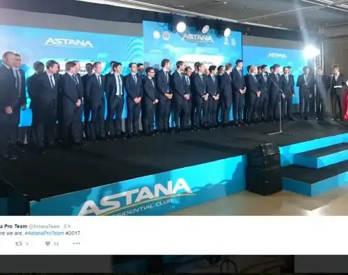 Svelata la nuova Astana, in 27 con Aru