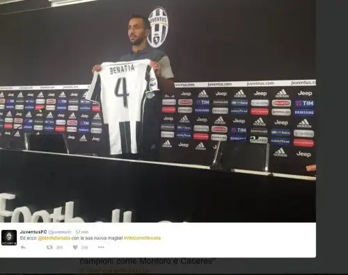 Benatia si ispira a Montero