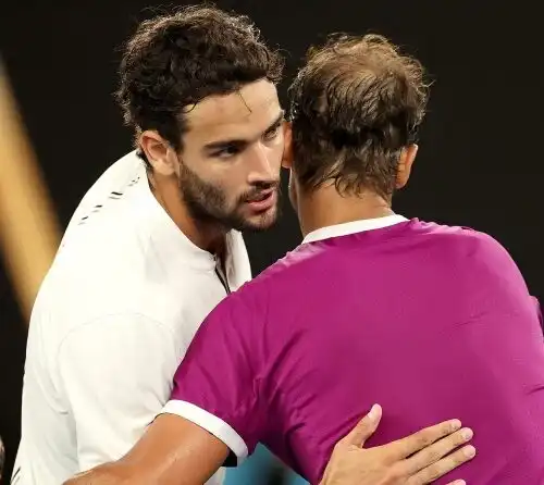 Rafa Nadal “testa” Matteo Berrettini: allenamento di lusso