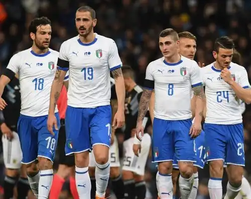 Ranking Fifa: tracollo Italia, mai così giù