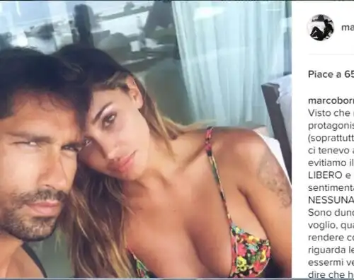 Borriello, post furioso e selfie con Belen