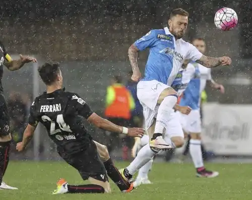 Chievo-Bologna, 0-0 sotto il diluvio