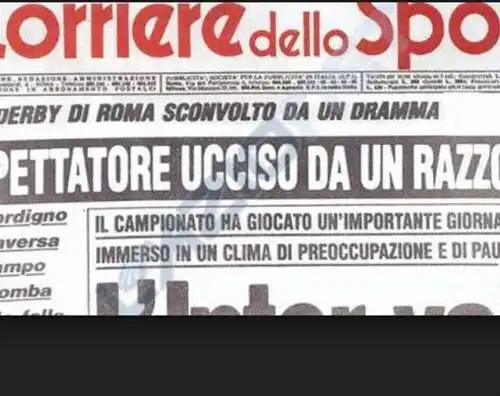 Una rima infelice fa rivivere la tragedia Paparelli