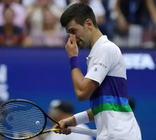 Us Open, le lacrime di Novak Djokovic al cambio campo: guarda il video