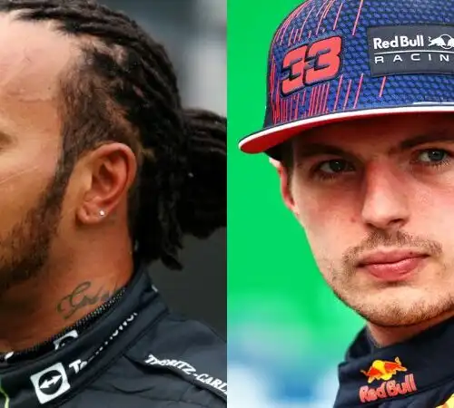 F1, in Qatar nuovo scontro Lewis Hamilton – Max Verstappen: le foto