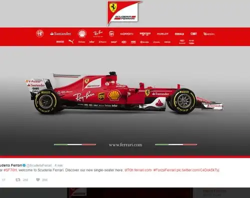 Formula 1, svelata la nuova Ferrari SF70H