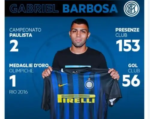 Inter: Gabigol è ufficiale, solo ora