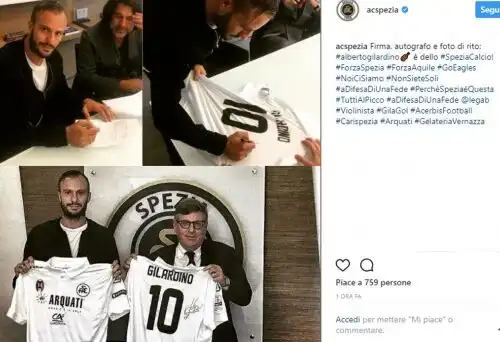 Spezia, Gilardino firma e si prende il 10