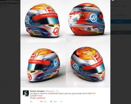 Grosjean, nuovo casco per Bianchi