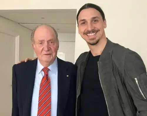 Ibrahimovic, scatto reale con Juan Carlos