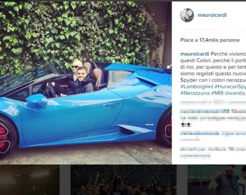 Icardi, anche la spyder è nerazzurra