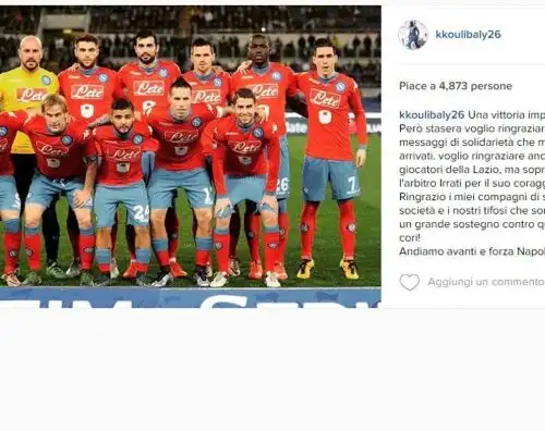 Koulibaly si sfoga sui social