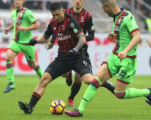 Serie A, Milan-Crotone 2-1: Lapadula eroe del Meazza