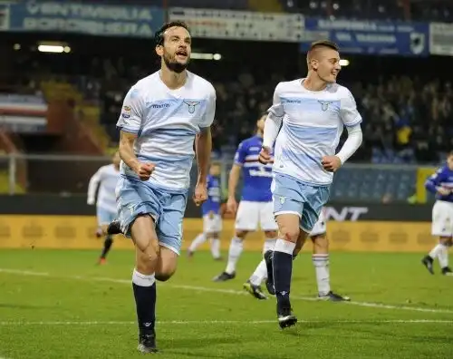 La Lazio dimentica il derby: 2-1 alla Sampdoria