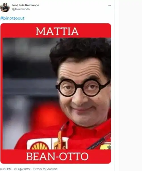 Mattia Binotto preso di mira: molti meme davvero cattivi, eccoli