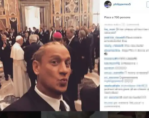 Mexes irriso davanti al Papa