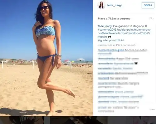 Federica Nargi non rinuncia al bikini