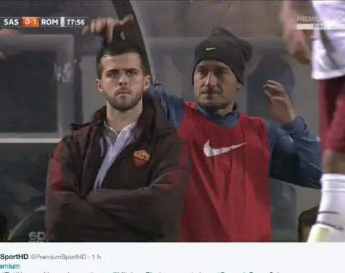 Roma, Totti-show a bordo campo