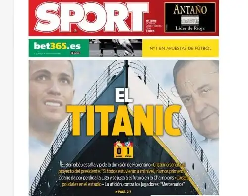 Il Real fa la fine del Titanic