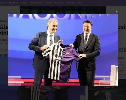 Renzi sposa Juve e Fiorentina: caos