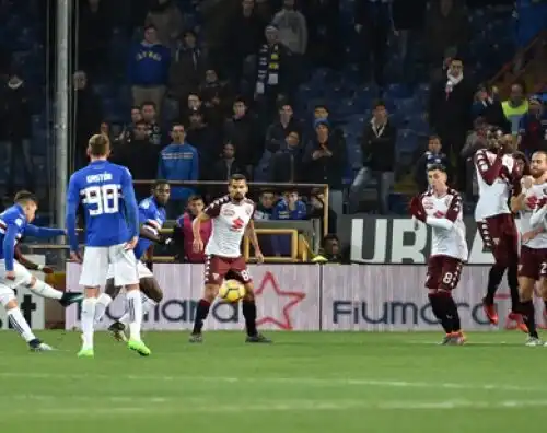 Serie A, Sampdoria-Torino 1-1: sorride solo Giampaolo