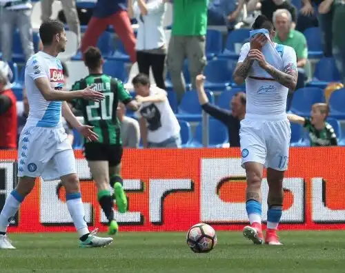 Serie A, Sassuolo-Napoli 2-2: gli azzurri rallentano