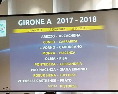 Serie C, ecco la prima giornata