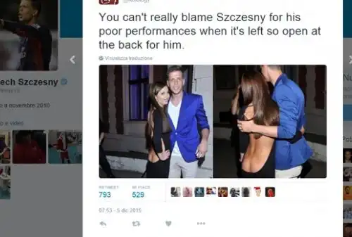 Szczesny, scoppia un caso “lato B”