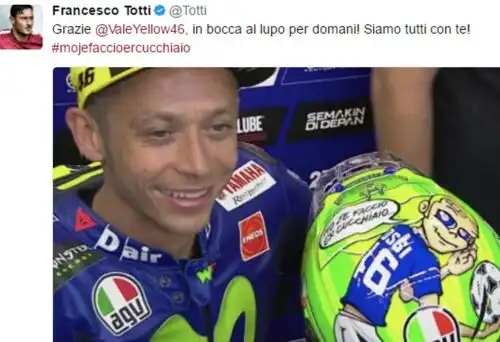 Totti ringrazia: “Tutti con Valentino Rossi”