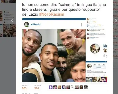 Un laziale a Vainqueur: “Scimmia”