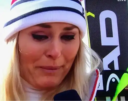 Lindsey Vonn in lacrime: “Brava Sofia”