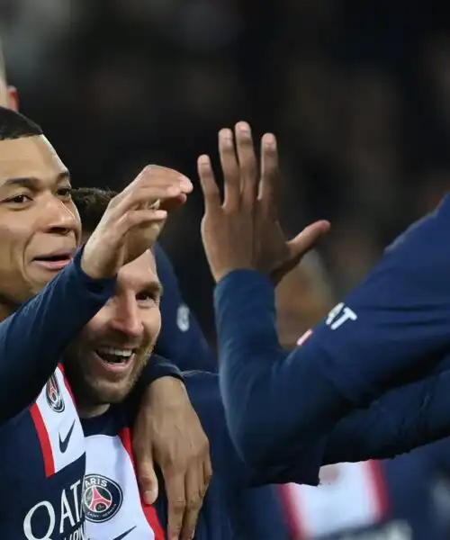 Il Psg fa 4 gol al Nantes, gioia incontenibile di Mbappé e Messi: le foto