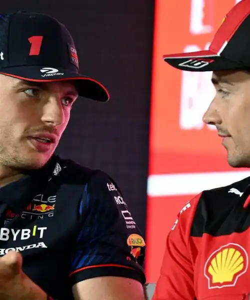 F1, Leclerc ”minaccia” Verstappen: ”Prendiamo il comando”. Foto