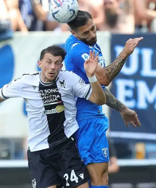 L’Udinese acciuffa l’Empoli al minuto 104: toscani terzultimi a una partita dalla fine