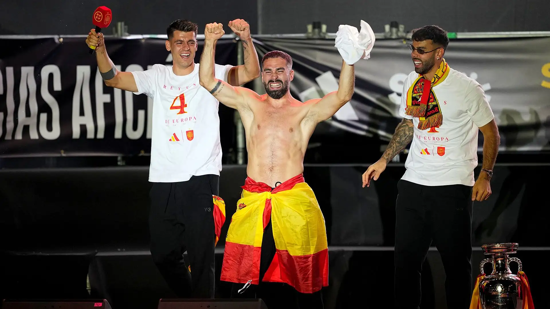 Durante i festeggiamenti per la vittoria dell'Europeo ha ovviamente parlato il capitano della Spagna
