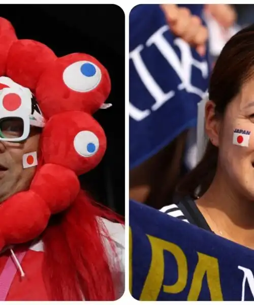 Maschere e splendidi sorrisi: le foto dei tifosi giapponesi alle Olimpiadi