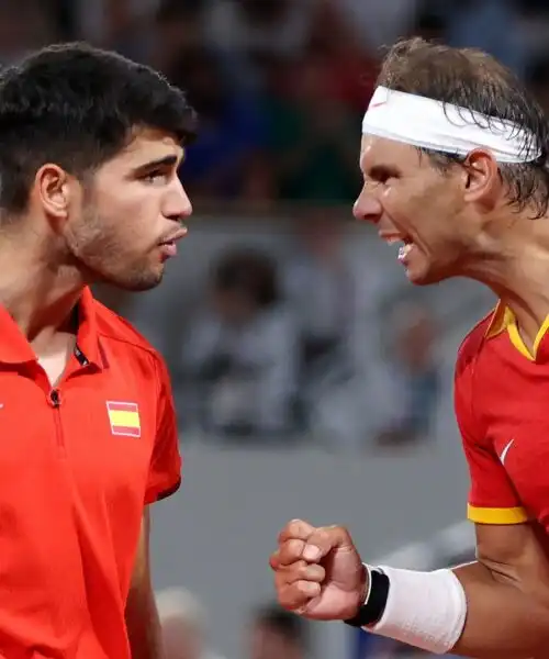 Alcaraz-Nadal, che scintille in campo! Le foto