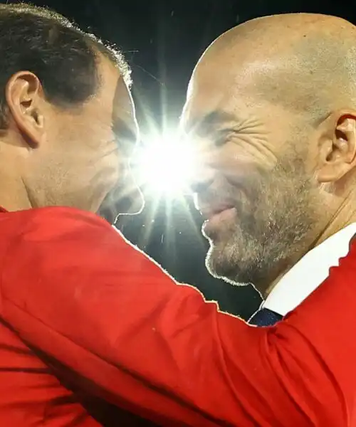 Zidane-Nadal: le foto della staffetta dei fuoriclasse