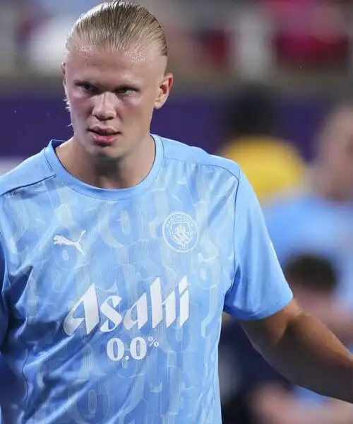 Erling Haaland fatica, Guardiola preoccupato: le foto