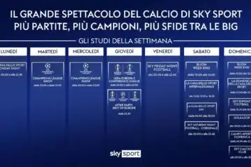 Sky Sport, inizia il grande spettacolo del calcio con più partite, più campioni, più sfide tra le big