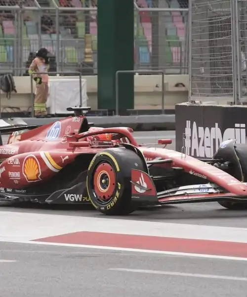 Seconde libere di Baku, la Ferrari di Charles Leclerc davanti a tutti