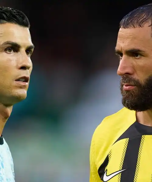 Cristiano Ronaldo fa arrabbiare Karim Benzema: le foto