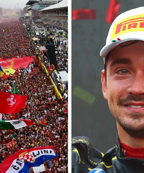 Le immagini di Charles Leclerc in lacrime davanti alla marea rossa di Monza