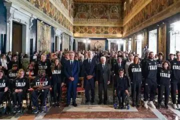 Sergio Mattarella, festa grande con tutti gli Azzurri